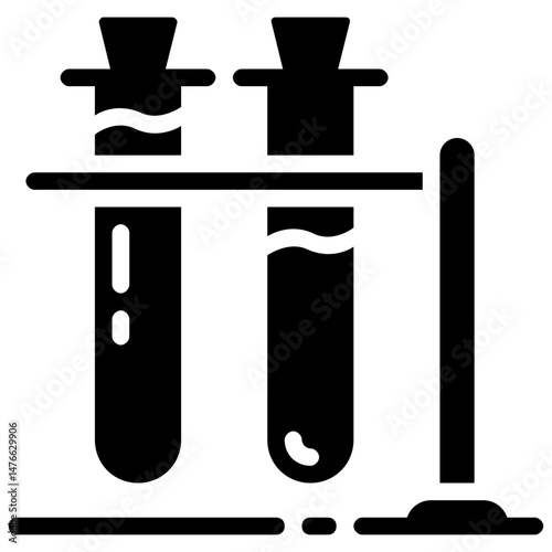 lab tubes vector glyph icon