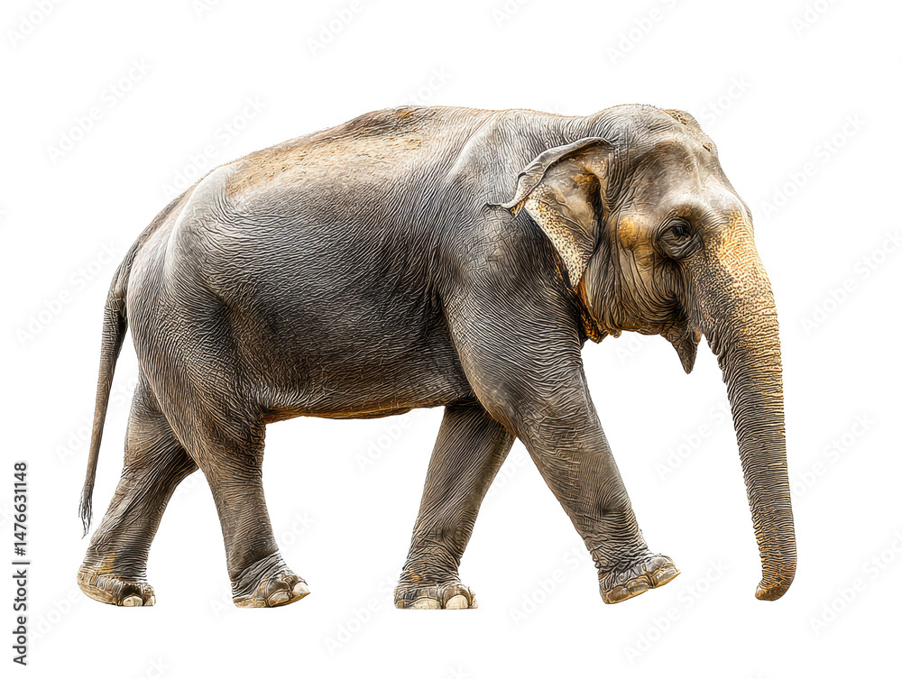 Obraz premium Majestic elephant walking gracefully in natural habitat