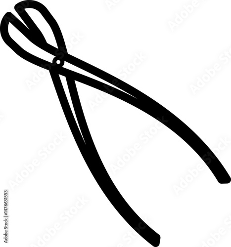 Pruning shears icon. Twig cutter icon