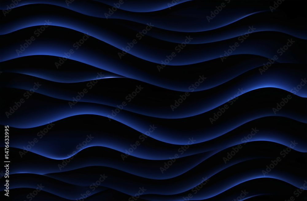 Fototapeta premium dark blue waves texture background