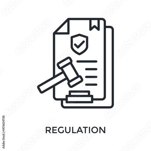 Regulation Icon Outline Style. Vector Illustration For Graphic Design