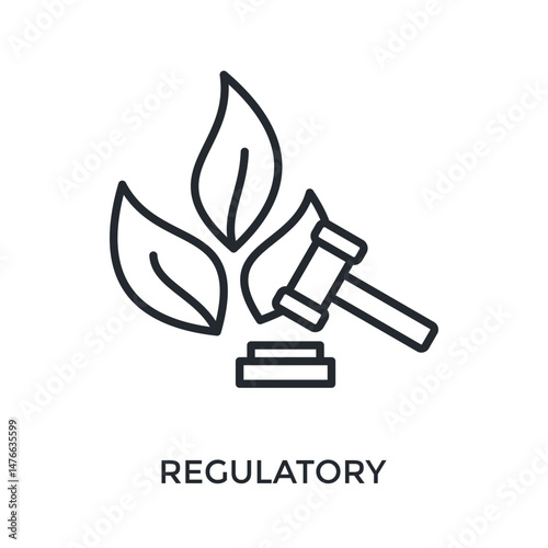 Regulatory Icon Outline Style. Vector Illustration For Graphic Design