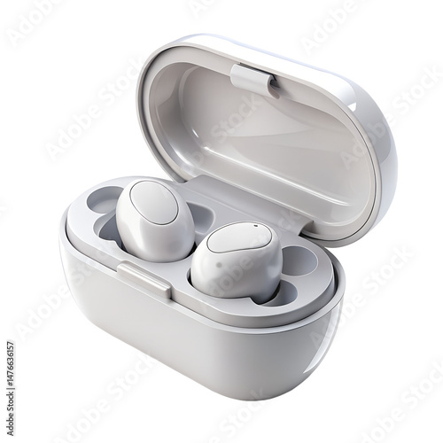 air buds isolated on white background.  PNG Transparent file type with High Definition  Quality