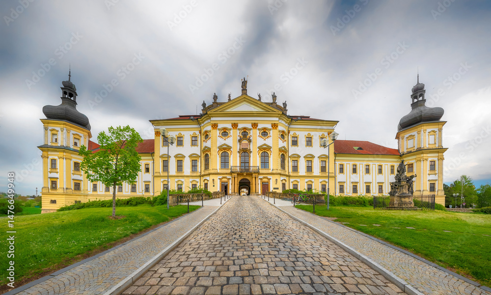 Obraz premium View of Hradisko Monastery (Klaster Hradisko) in Olomouc, Czechia