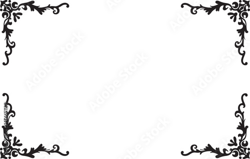 Set of ornate vector frames and ornaments with sample text Perfect as invitation 
