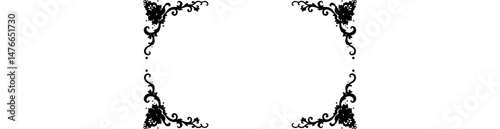 Set of ornate vector frames and ornaments with sample text Perfect as invitation 
