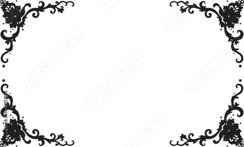 Set of ornate vector frames and ornaments with sample text Perfect as invitation 
