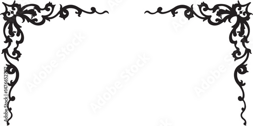 Set of ornate vector frames and ornaments with sample text Perfect as invitation 
