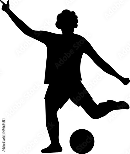 soccer football player charater silhouette.svg