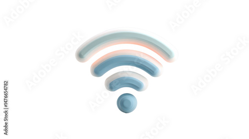 Wi-fi signal icon digital illustration technology modern minimalist design digital environment
