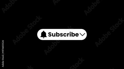 subscribe button animation on black background