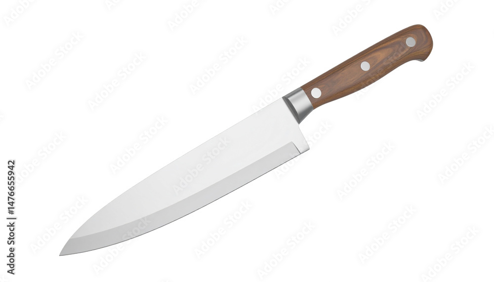 Kitchen knife with sharp blade isolated on white background Kitchen knife with sharp blade isolated on white background