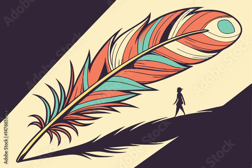 113 abstract colorful feather, iridescent, vibrant, detailed texture, dramatic lighting, dramatic shadows, dark background, high contrast, sharp focus, macro shot