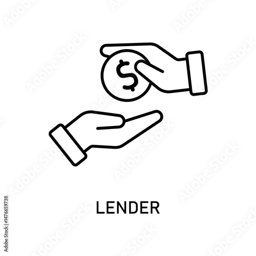 Icon a lender, isolated against a clean background.