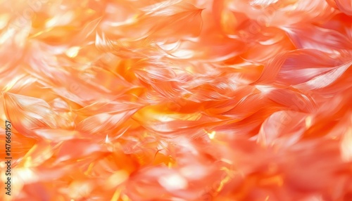 Abstract orange and peach swirls