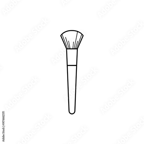 Icon of a makeup brush representing beauty concepts and cosmetic application