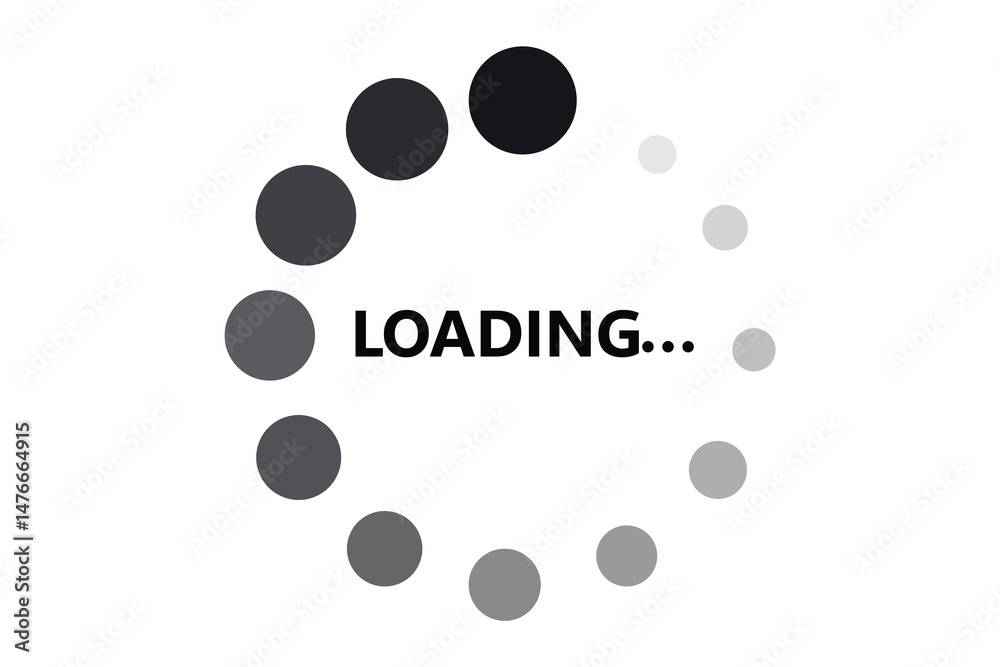 Loading Icon on white background, vector illustration. Loading Icon on white background, vector illustration.
