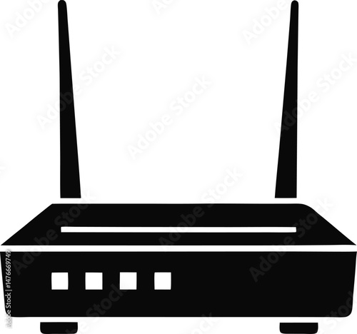 wi fi router silhouette 