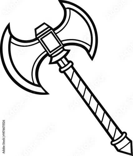 viking battle axe silhouette 