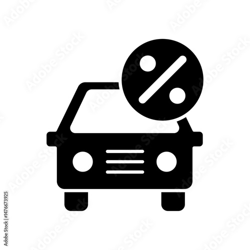Icon a auto loan, isolated against a clean background.