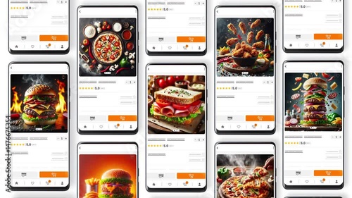 E-commerce sales of fast food products by phone