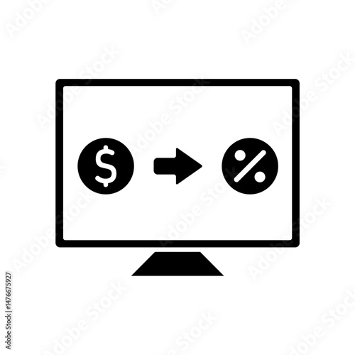 Icon a online loan, isolated against a clean background.