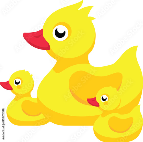 two yellow rubber ducks