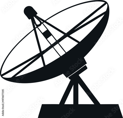 silhouette satellite dish antenna