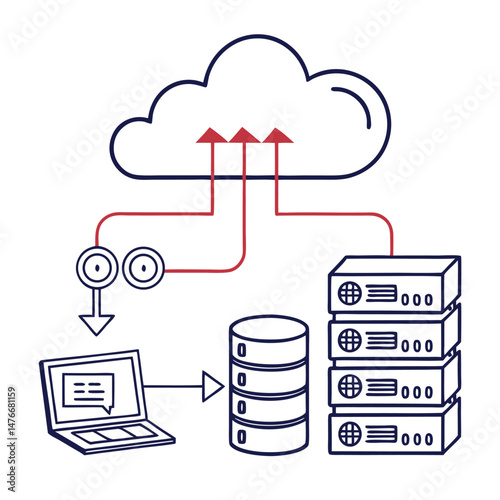 Cloud computing Illustration