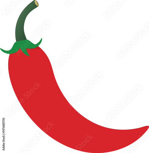 red hot chili pepper isolated silhouette