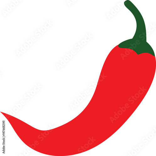 red hot chili pepper isolated silhouette