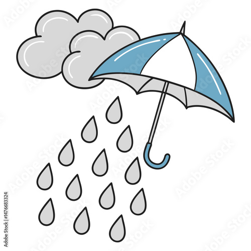 Rainy weather Illustration