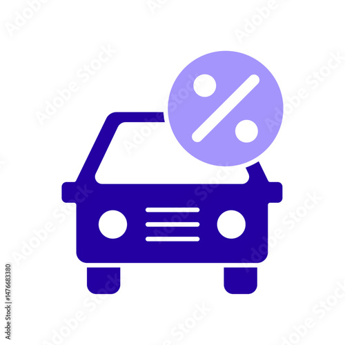 Icon a auto loan, isolated against a clean background.
