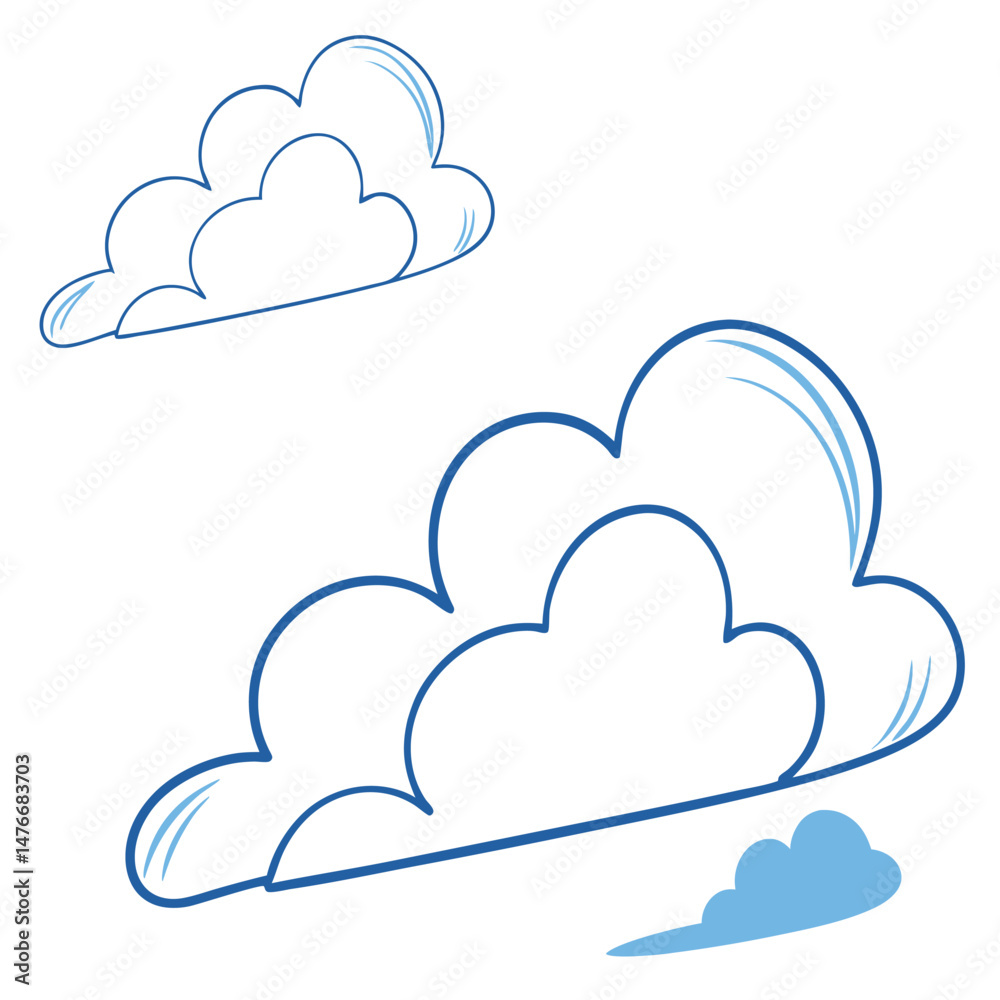 Cloudy sky Illustration Cloudy sky Illustration