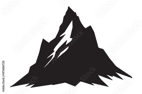 Mountain silhouette design perfect for minimalist wall art prints