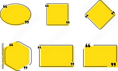 Quote bubbles template. message box pack. testimonial banners. Quote box frames
