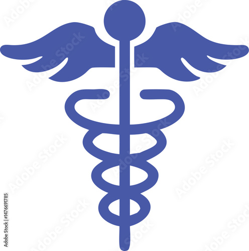 medical caduceus silhouette
