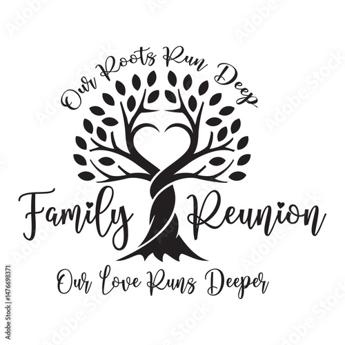 Family Reunion vector design, Family Tree sign, Family vacation t-shirt design, Family Roots, Making memories together family vector text	