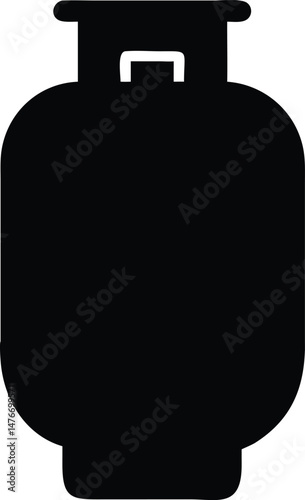 gas cylinder isolated silhouette 