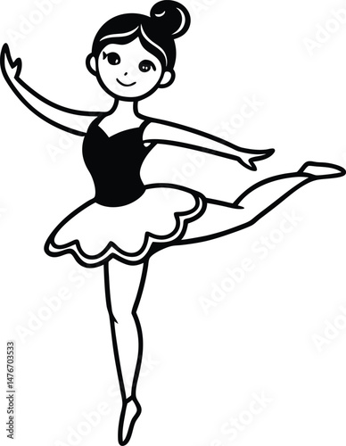 cute ballet dancer silhouette