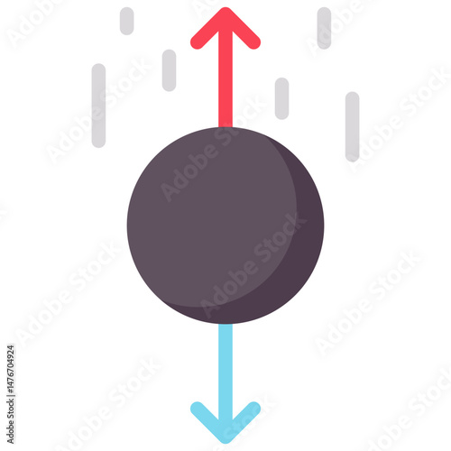 acceleration vector flat icon