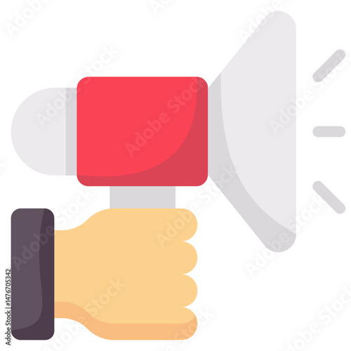 loudspeaker vector flat icon