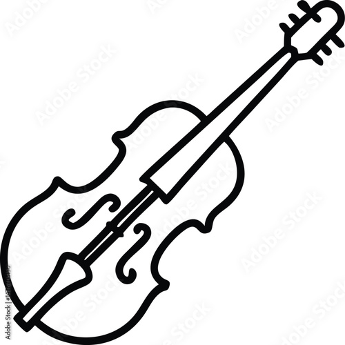 cello line art