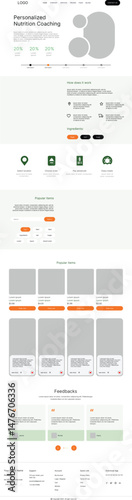 Nutrition Coaching Website Landing Page