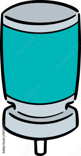 Illustration of inhalation medicine canister
