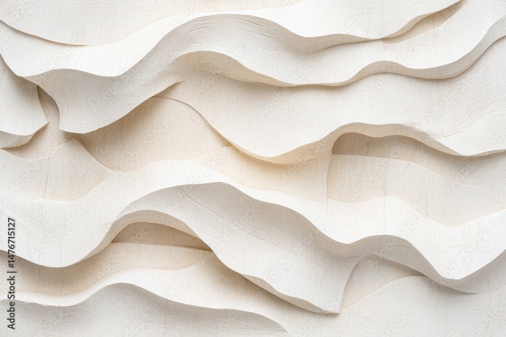 Obraz premium Artistic stone relief sculpture showcasing expressionism with layered textures and dynamic forms.