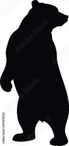 a standing bear silhouette silhouette
