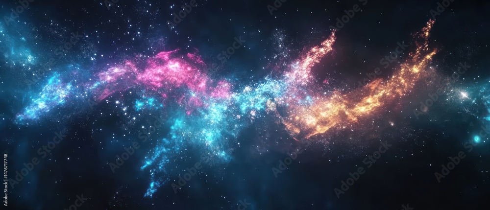 Obraz premium Abstract nebula in outer space