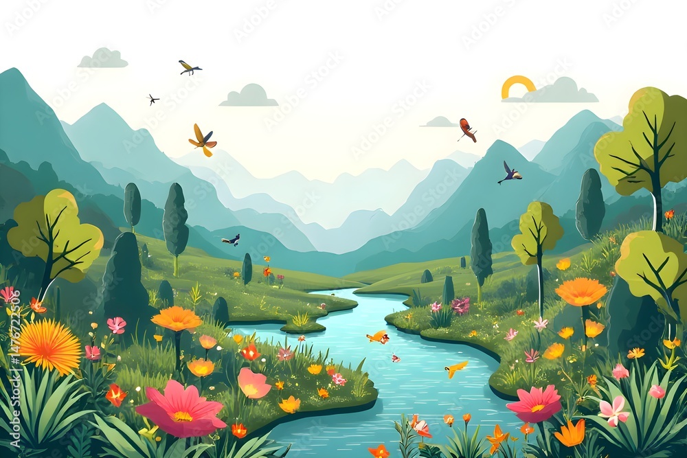 Fototapeta premium Biodiversity Vector