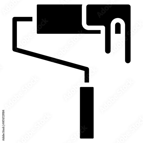 paint roller glyph icon